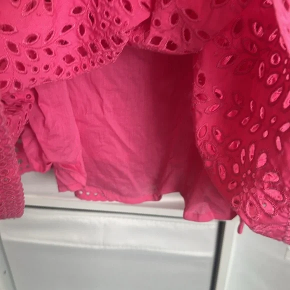 RHODE Mika eyelet blouse pink XS - Picture 9 of 14